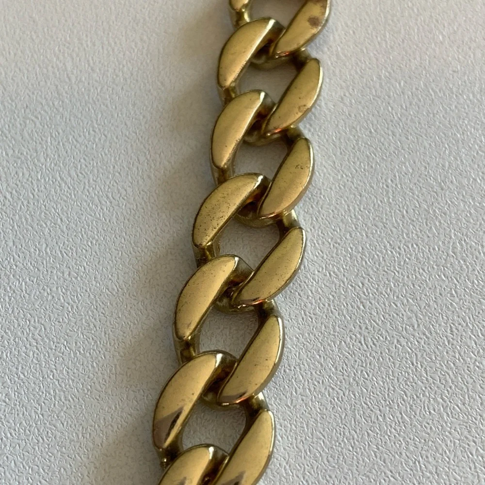 Large Cuban Link Gold Plated Chain Bracelet